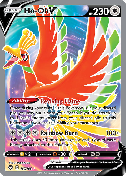 Ho-Oh V 187/195 Holo Ultra Rare V