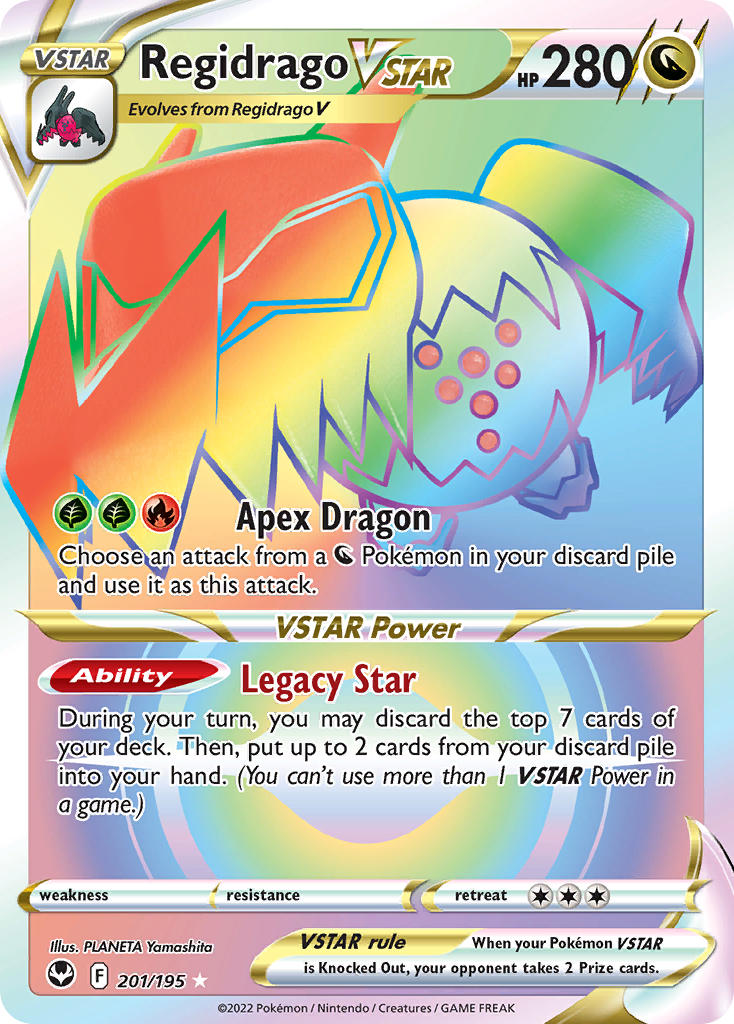 Regidrago VSTAR 201/195 Rainbow Secret Rare VSTAR