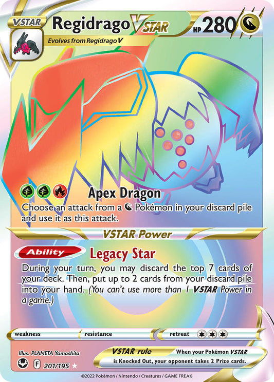 Regidrago VSTAR 201/195 Rainbow Secret Rare VSTAR