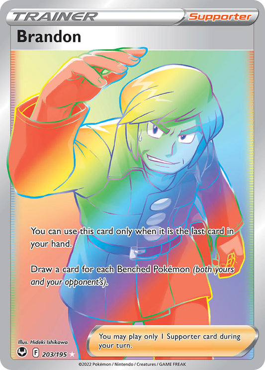 Brandon 203/195 Rainbow Secret Rare