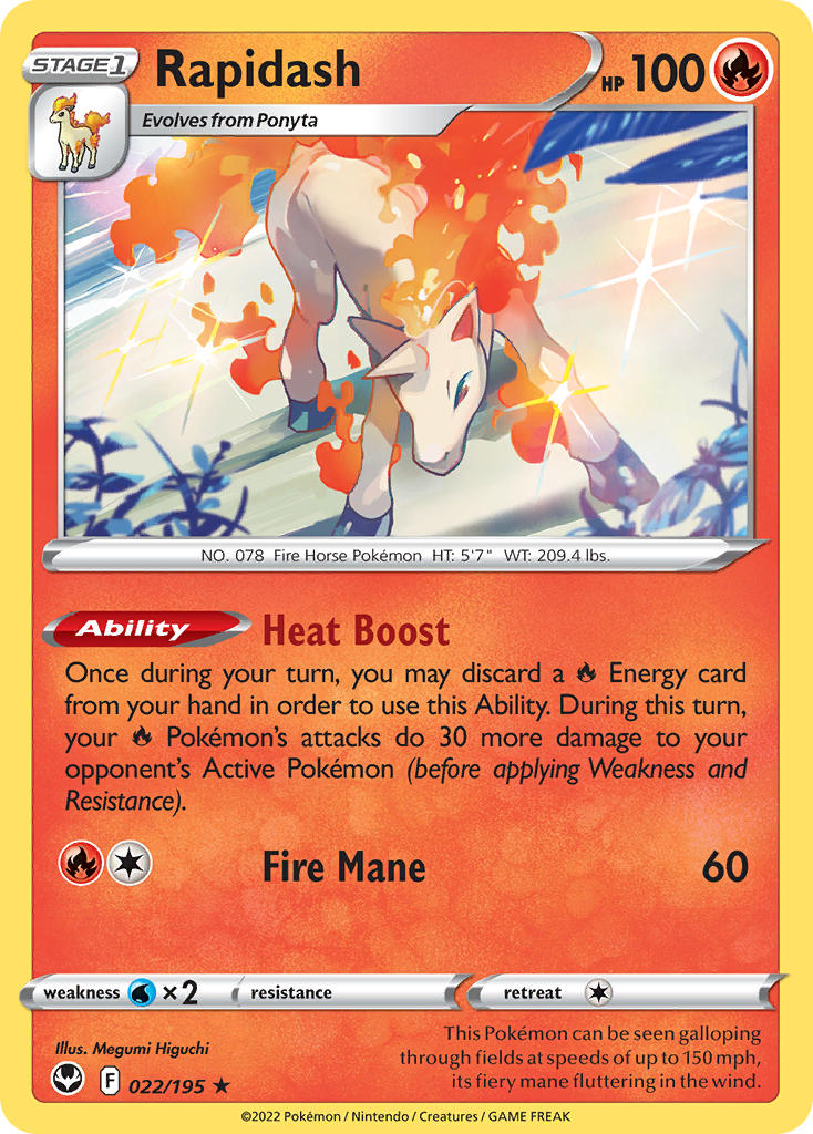 Rapidash 22/195 Holo Rare