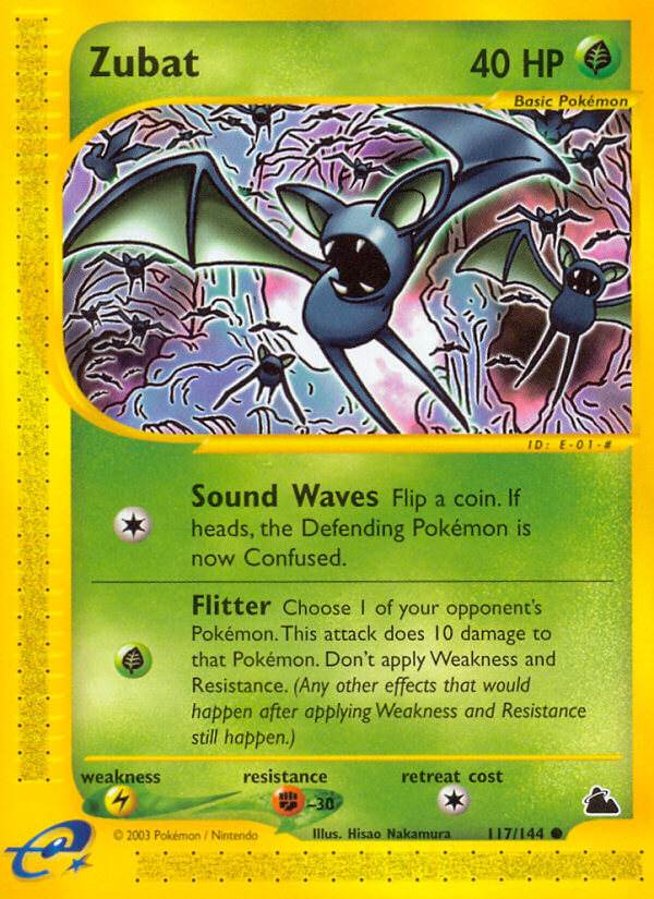 Zubat 117/144 Reverse Common - MissingNo.