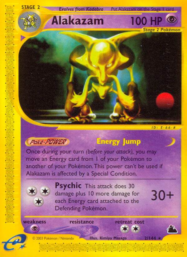 Alakazam 2/144 Reverse Rare - MissingNo.