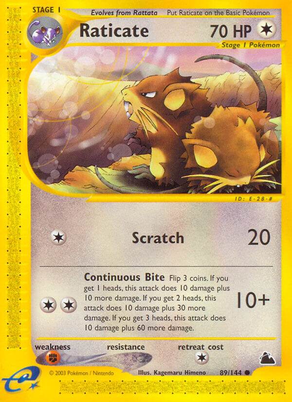 Raticate 89/144 Reverse Common - MissingNo.