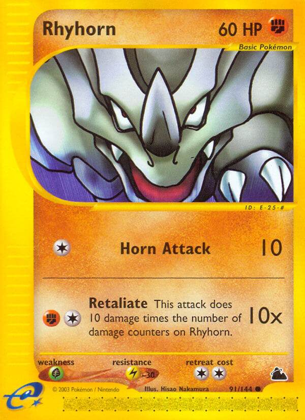 Rhyhorn 91/144 Common - MissingNo.