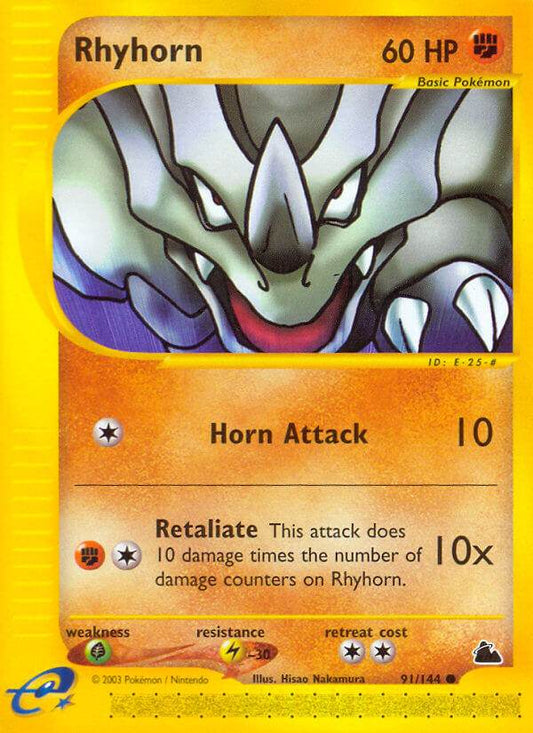Rhyhorn 91/144 Reverse Common - MissingNo.