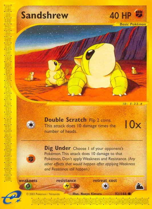 Sandshrew 92/144 Reverse Common - MissingNo.