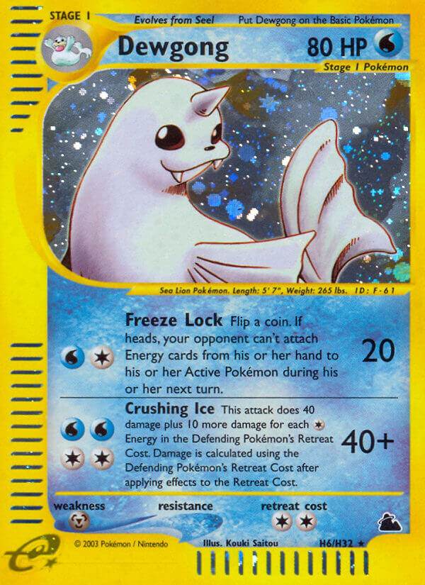 Dewgong H6/H32 Holo Rare - MissingNo.