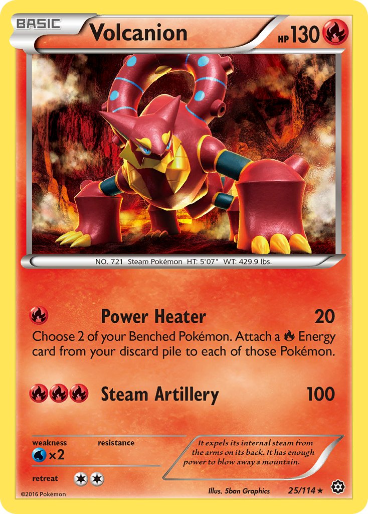 Volcanion 25/114 Reverse Rare - MissingNo.