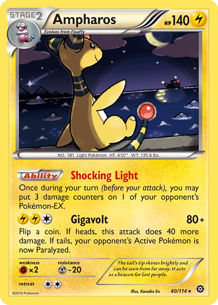 Ampharos 40/114 Holo Rare - MissingNo.