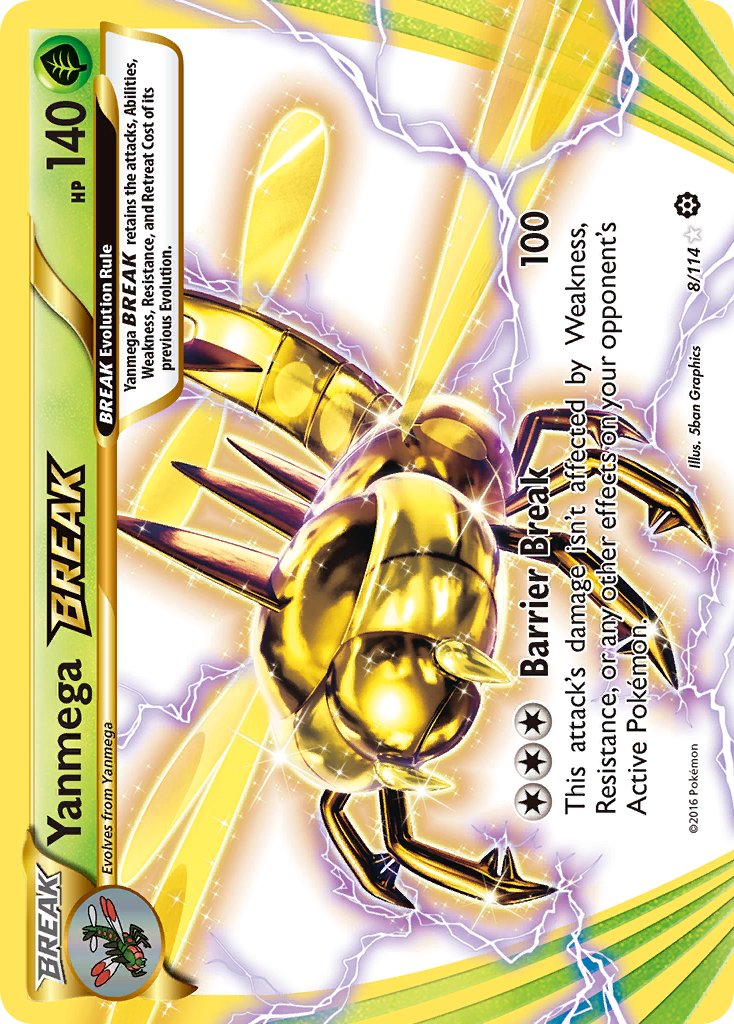 Yanmega BREAK 8/114 Holo Rare BREAK - MissingNo.