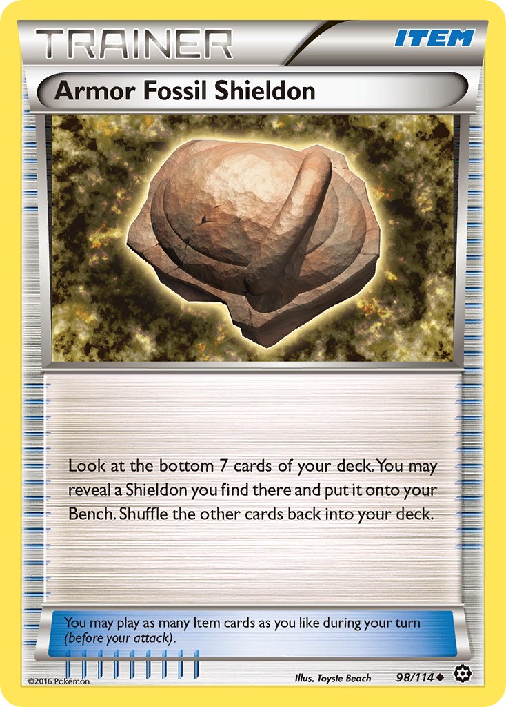 Armor Fossil Shieldon 98/114 Reverse Uncommon - MissingNo.