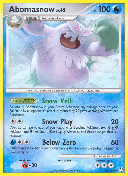 Abomasnow 12/100 Non-Holo Rare - MissingNo.