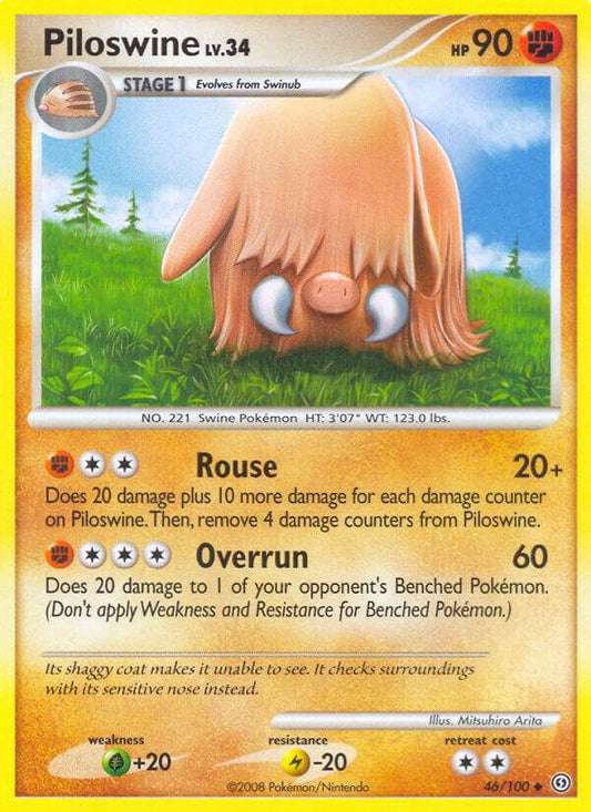 Piloswine 46/100 Prerelease Stamp Promo - MissingNo.
