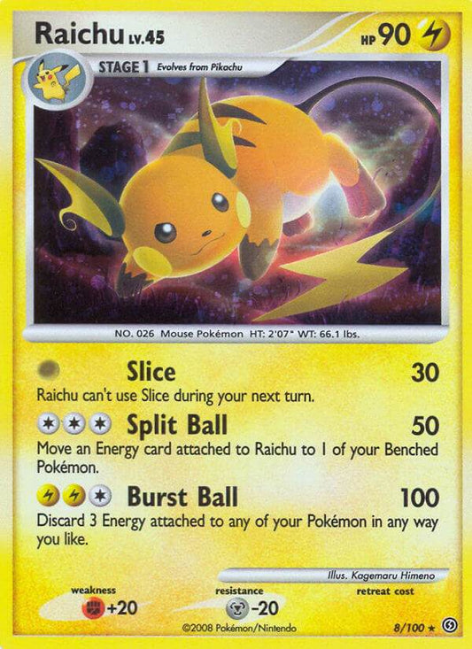 Raichu 8/100 Reverse Rare - MissingNo.
