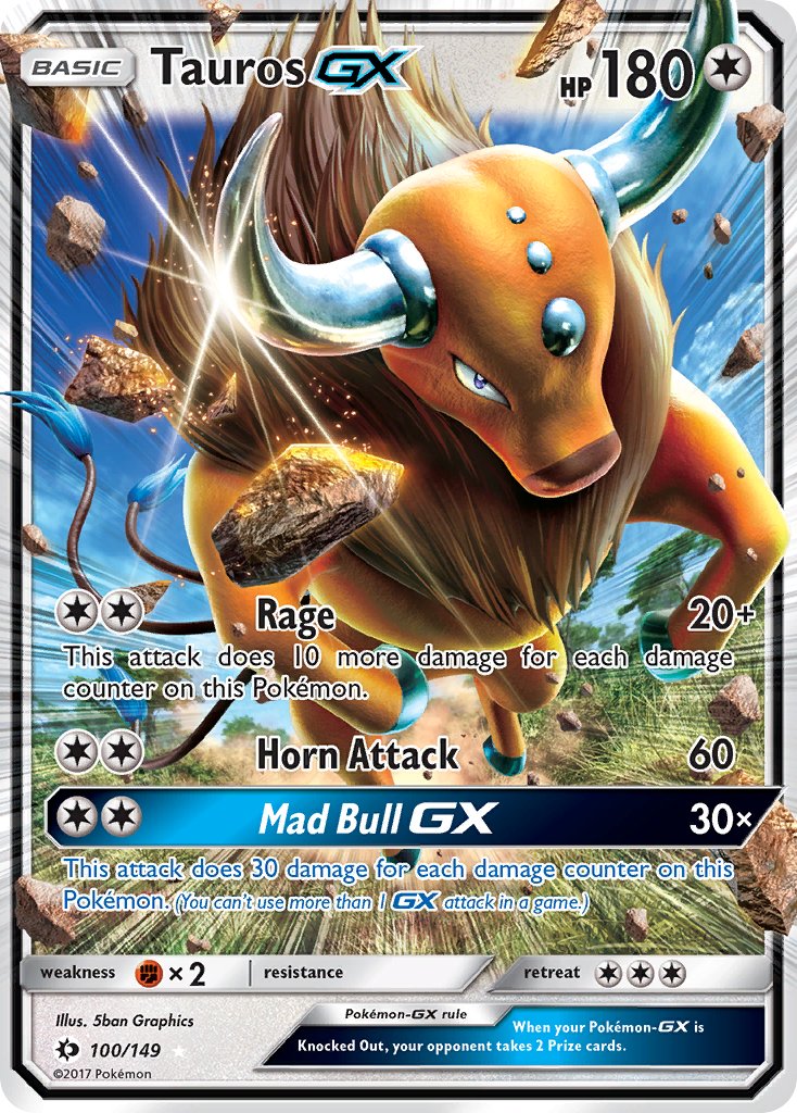 Tauros GX 100/149 Holo Rare GX - MissingNo.