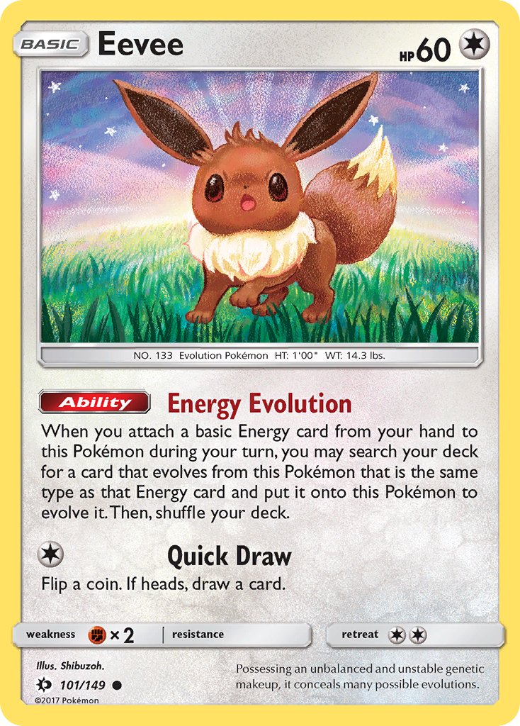 Eevee 101/149 Sequin Holo General Mills Let's Go, Kanto! Mini Packs Exclusive - MissingNo.