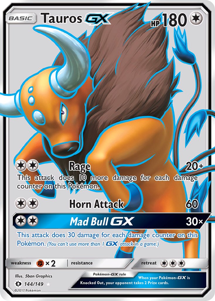 Tauros GX 144/149 Holo Ultra Rare GX - MissingNo.