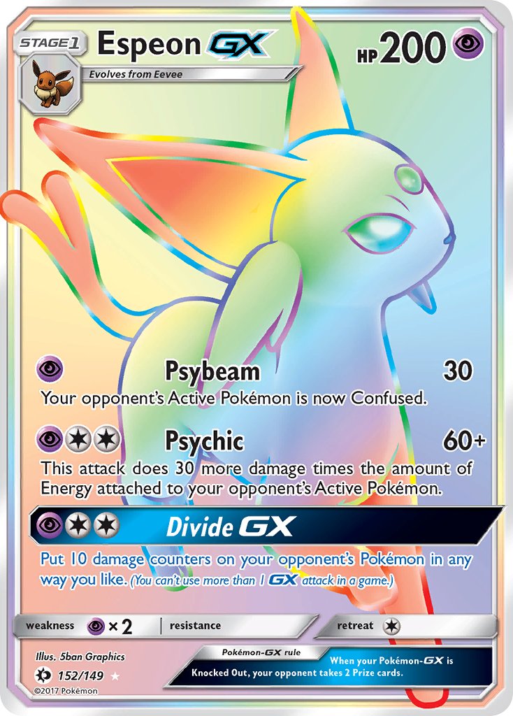 Espeon GX 152/149 Rainbow Secret Rare GX - MissingNo.