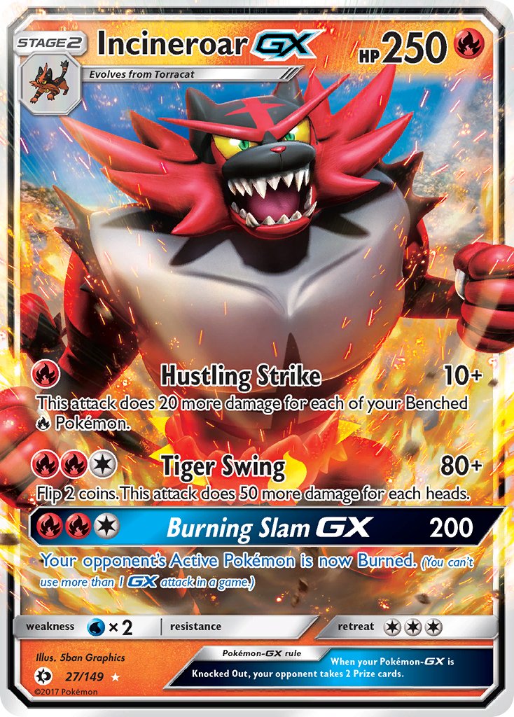 Incineroar GX 27/149 Holo Rare GX - MissingNo.