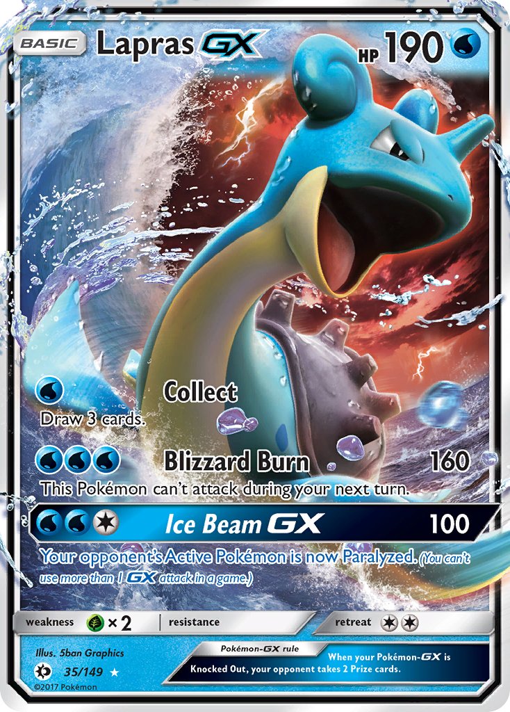 Lapras GX 35/149 Holo Rare GX - MissingNo.