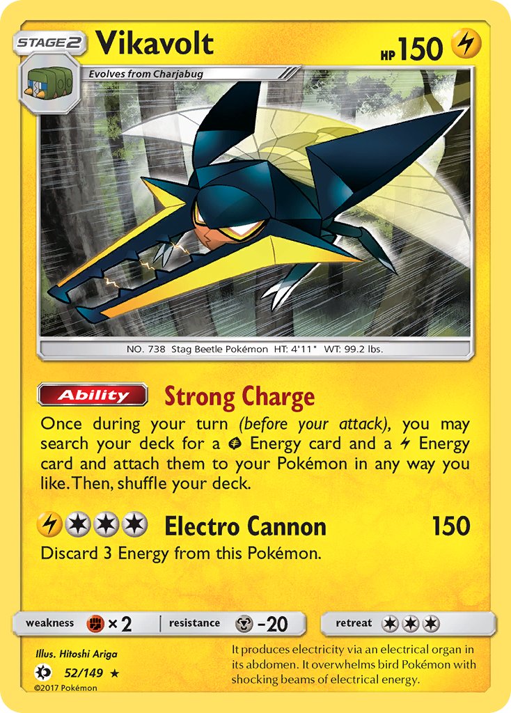 Vikavolt 52/149 Sheen Holo Pokémon League Evolutions Season 3 Promo (January 2017) - MissingNo.
