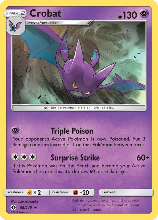 Crobat 56/149 Non-Holo Sun & Moon Prerelease Kit Exclusive - MissingNo.