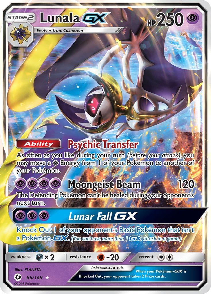 Lunala GX 66/149 Holo Rare GX - MissingNo.