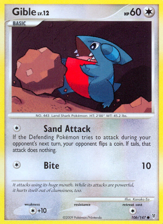 Gible 106/147 Reverse Common - MissingNo.