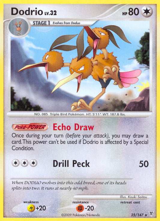 Dodrio 25/147 Reverse Rare - MissingNo.