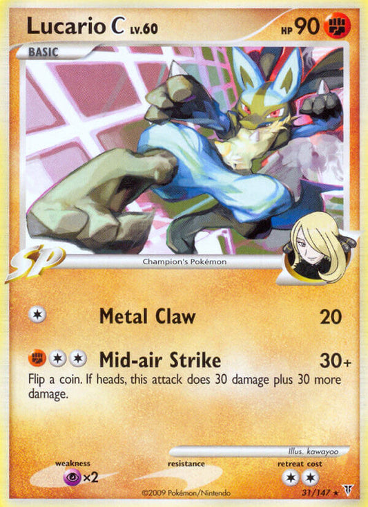 Lucario C 31/147 Reverse Rare - MissingNo.