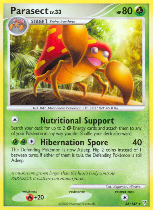 Parasect 38/147 Reverse Rare - MissingNo.