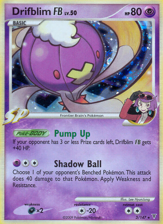 Drifblim FB 3/147 Reverse Rare - MissingNo.