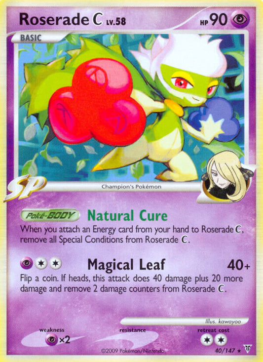 Roserade C 40/147 Reverse Rare - MissingNo.