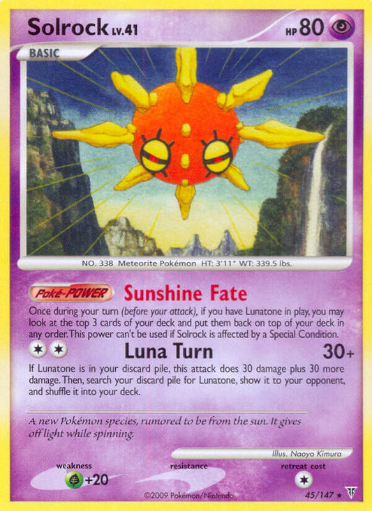 Solrock 45/147 Reverse Rare - MissingNo.