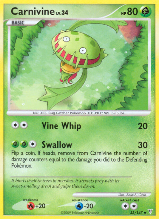 Carnivine 53/147 Reverse Uncommon - MissingNo.