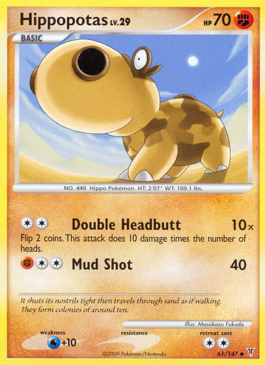 Hippopotas 61/147 Reverse Uncommon - MissingNo.