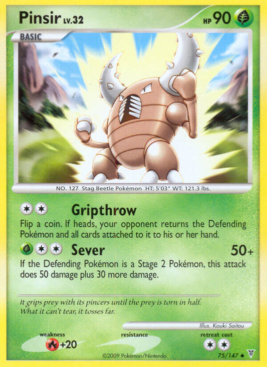 Pinsir 75/147 Reverse Uncommon - MissingNo.