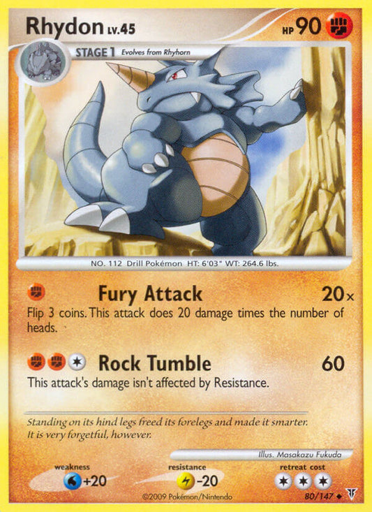 Rhydon 80/147 Reverse Uncommon - MissingNo.
