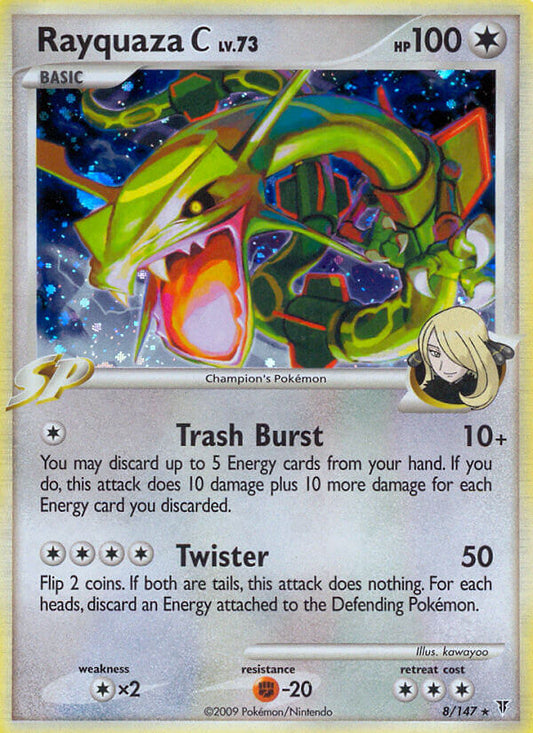 Rayquaza C 8/147 Reverse Rare - MissingNo.