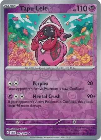 Tapu Lele 92/191 Reverse Rare - MissingNo.