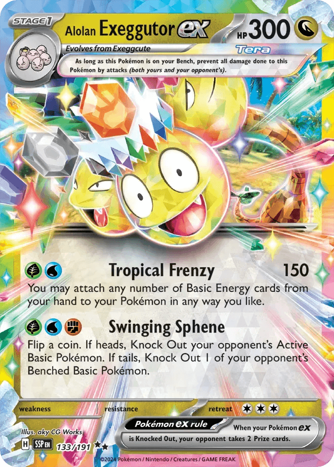 Alolan Exeggutor ex 133/191 Double Rare ex - MissingNo.