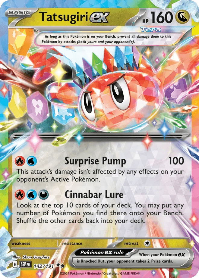 Tatsugiri ex 142/191 Double Rare ex - MissingNo.