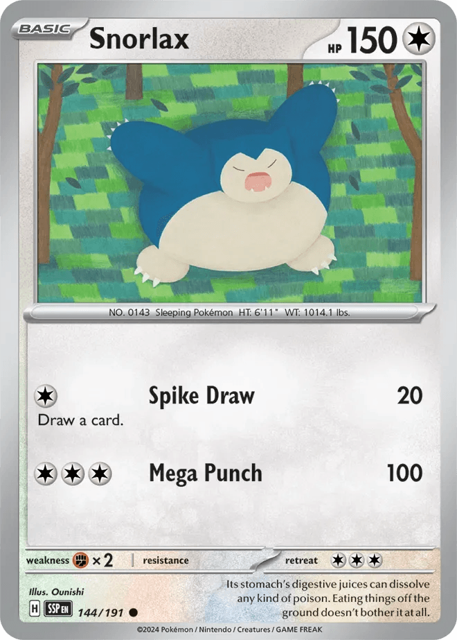 Snorlax 144/191 Common - MissingNo.