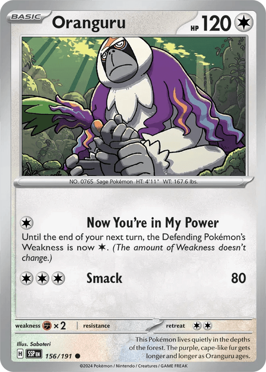 Oranguru 156/191 Common - MissingNo.