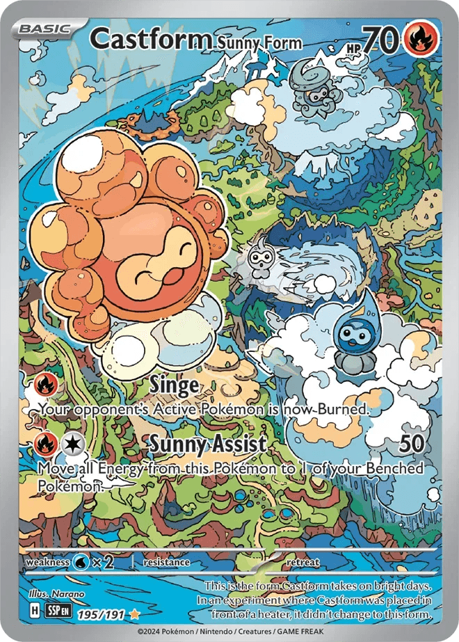Castform Sunny Form 195/191 Illustration Rare - MissingNo.