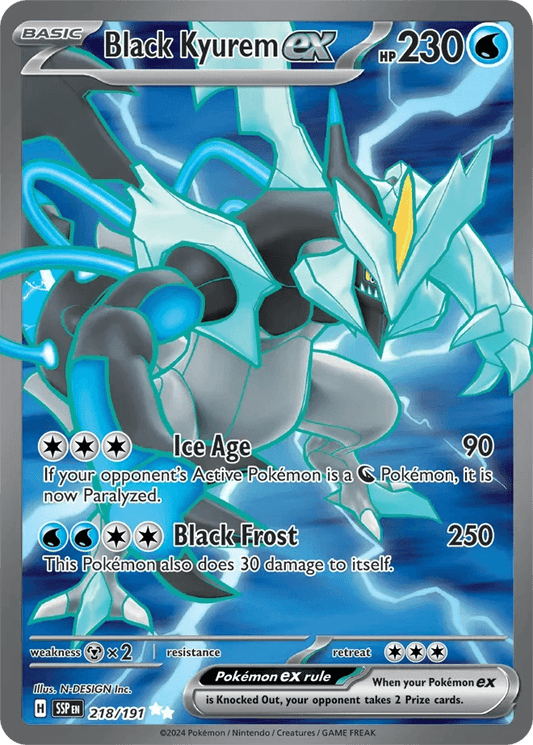 Black Kyurem ex 218/191 Ultra Rare ex - MissingNo.