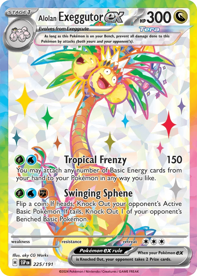 Alolan Exeggutor ex 225/191 Ultra Rare ex - MissingNo.
