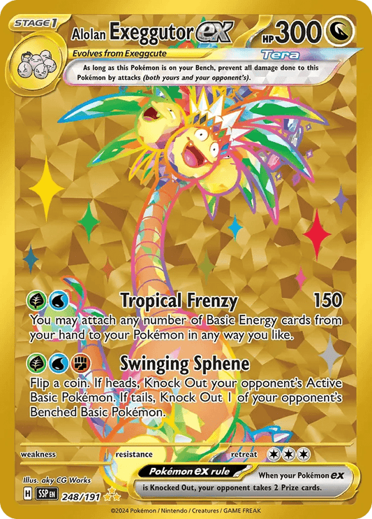 Alolan Exeggutor ex 248/191 Gold Hyper Rare ex - MissingNo.