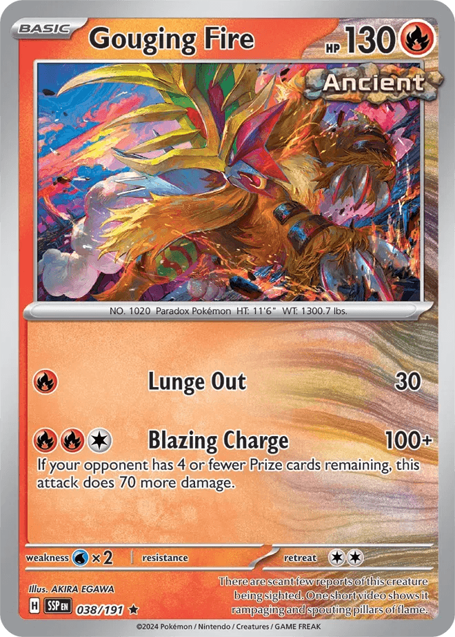 Gouging Fire 38/191 Holo Rare - MissingNo.